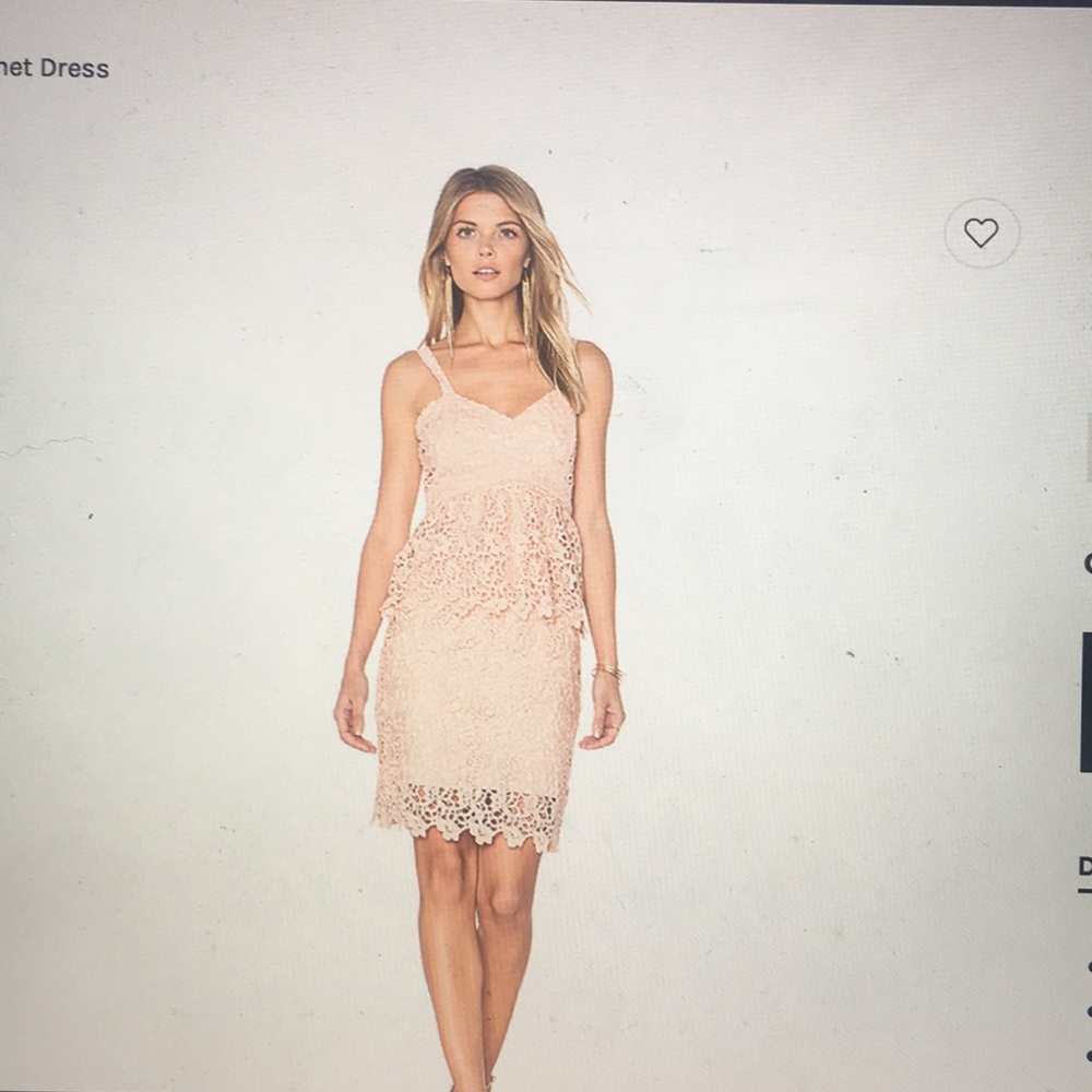 J.O.A crochet dress in blush pink